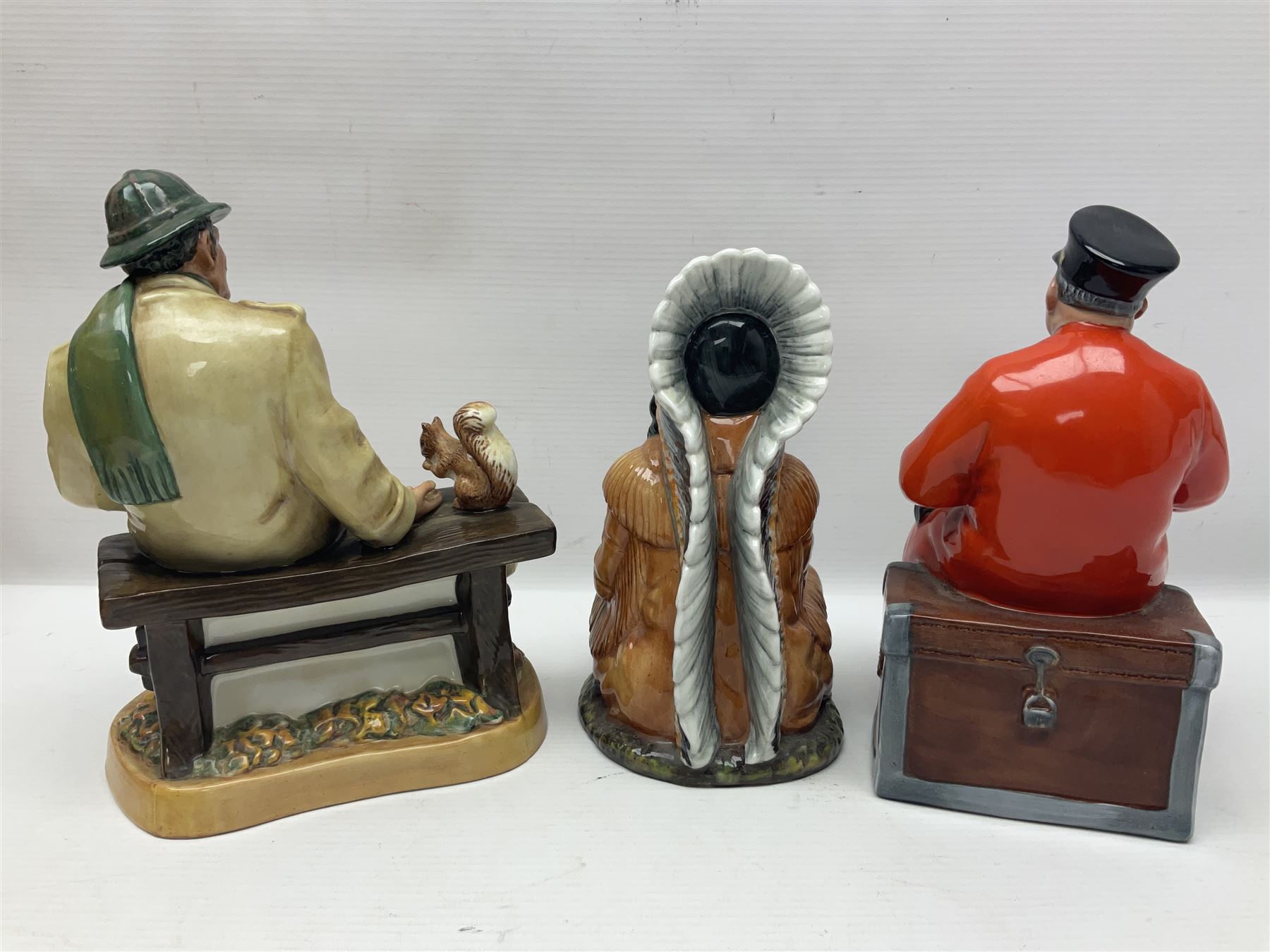 Three Royal Doulton figures, comprising The Chief HN2892, Lunchtime HN2485 and Past Glory HN2484