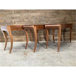 4 x walnut console dressing table with two soft-close drawers