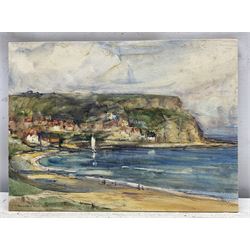 Rowland Henry Hill (Staithes Group 1873-1952): Runswick Bay, watercolour signed and dated 1927, 27cm x 36cm (unframed)