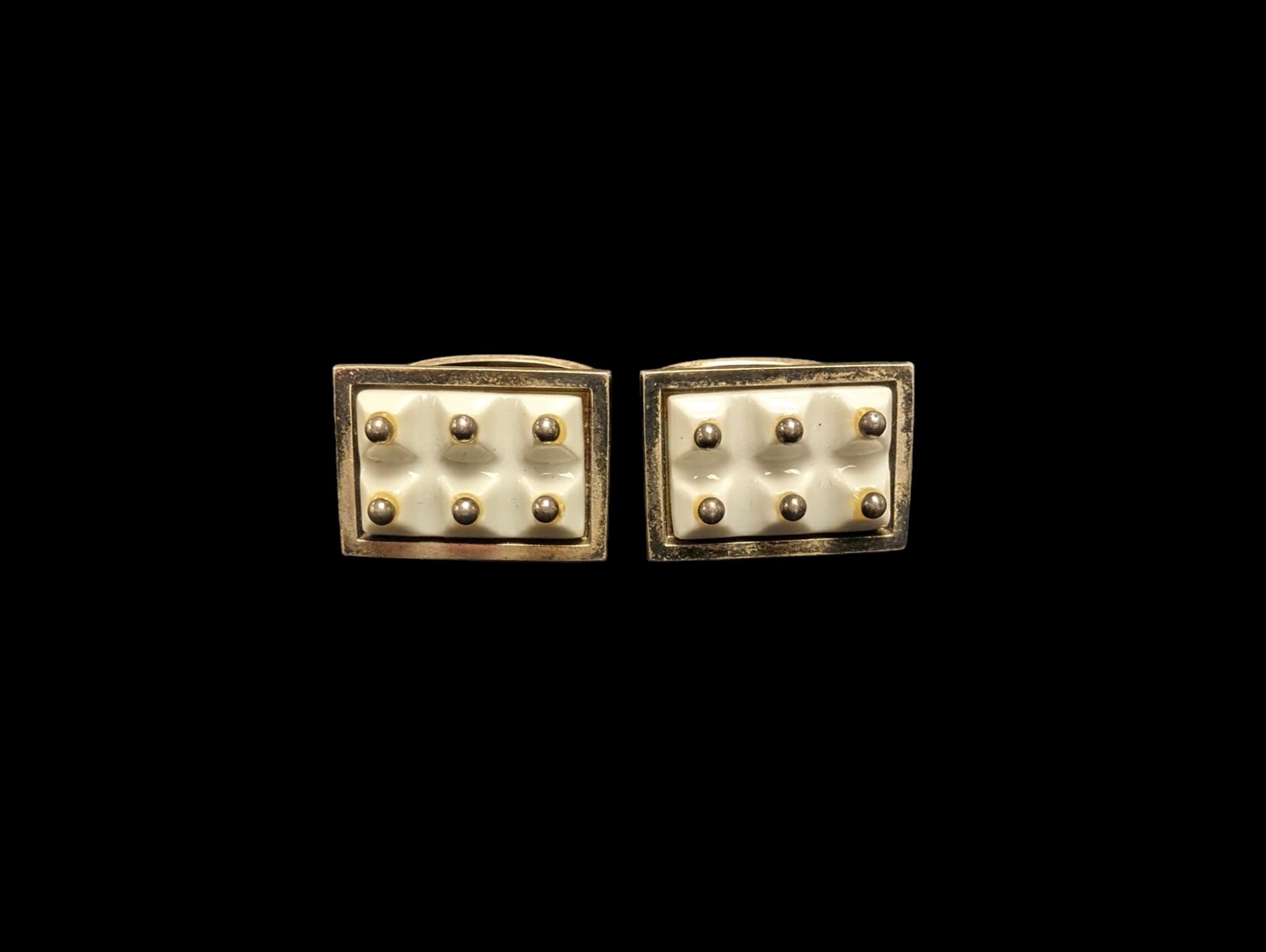 Pair of Danish silver cufflinks by Anton Michelsen 