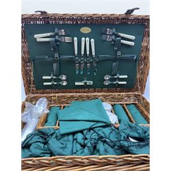 Fortnum and Mason picnic hamper for four, including plates, cutlery, flask etc 