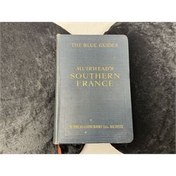 Collection of travel books, including Baedekers Belgien und Holland, Muirhead's Southern France, The Queen Travel Book 1929-30 