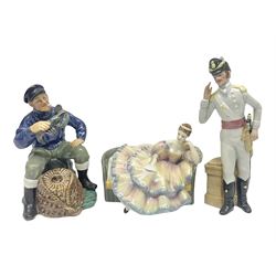 Three Royal Doulton figures, comprising The Lobster Man HN2317, Morning Ma'am HN 2895 and Pauline HN2441