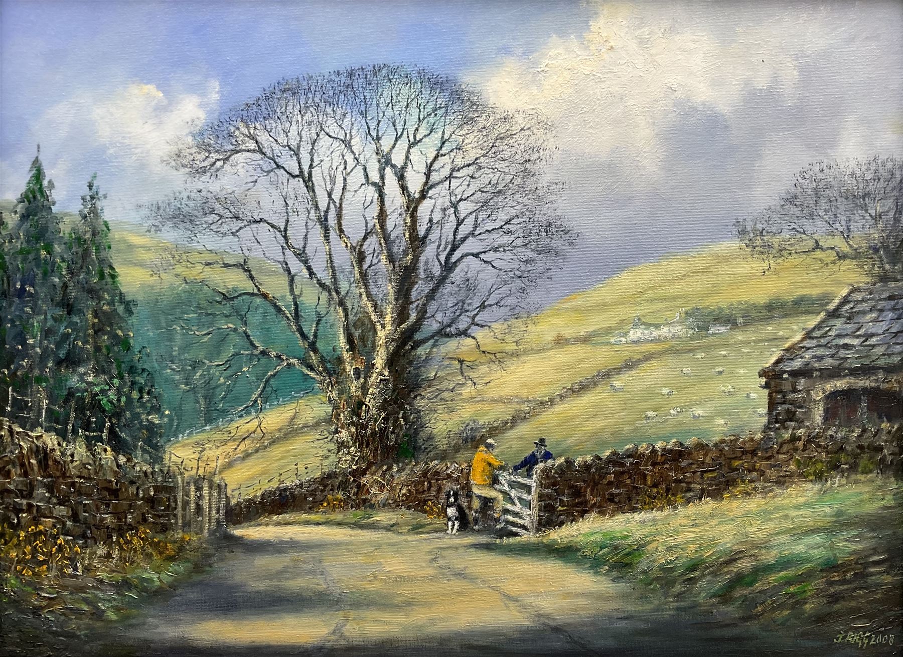 Jack Rigg (British 1927-2023): 'Wharfedale Memories', oil on canvas board signed and dated 2008, titled verso 45cm x 60cm 
Provenance: exh. Fylingdales Group of Artists, Whitby 2009, label verso