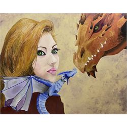 English School (Contemporary): 'Game of Thrones', oil on canvas unsigned, titled verso 80cm x 100cm (unframed)