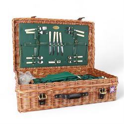 Fortnum and Mason picnic hamper for four, including plates, cutlery, flask etc 