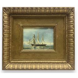 Continental School (20th Century): Shipping in Calm Seas, oil on panel indistinctly signed...