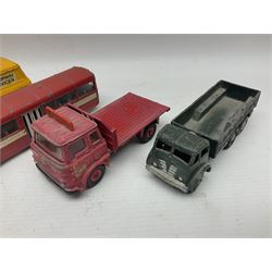 Dinky - sixteen unboxed and playworn die-cast models to include Single Deck Bus, two Atlantean Buses, Ford Transit Van, 10 Ton Army Truck, MGB Sports Car, Telephone Service Van etc 