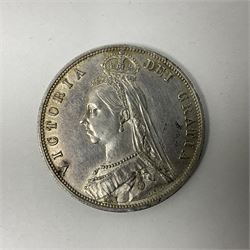 Queen Victoria 1887 Jubilee Head silver half crown coin