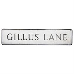 'Gillus Lane' Bempton road sign, L99cm