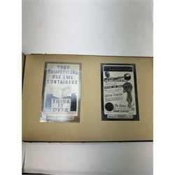 Two Jordison and Co Ltd archive books, folders with photographs of WWII posters, Souvenir booklet etc  