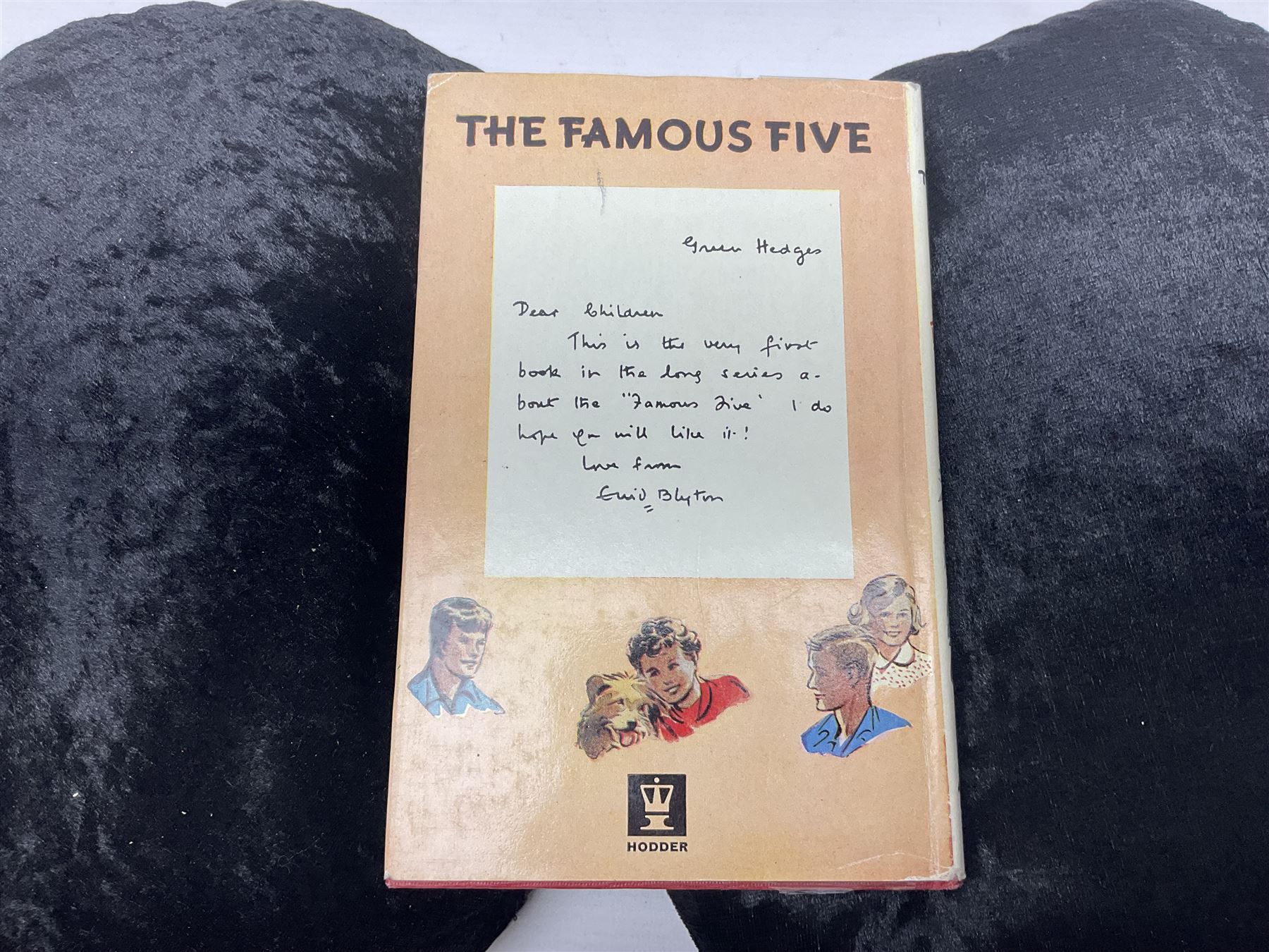 Enid Blyton; three copies of The First Adventure of the Famous Five; Five on Treasure Island, comprising 1963 edition, 1949 edition and 1963 edition  