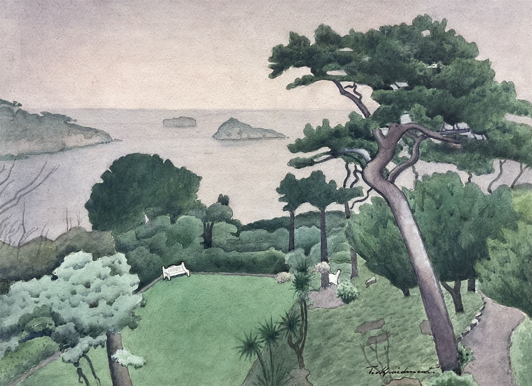 Thomas Maidment (British 1871-c1959): View of Torbay, watercolour signed 28cm x 38cm