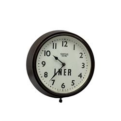 Smiths - Two 1950's Smiths mains operated Sectric clocks in Bakelite cases. Circular office wall clock with Arabic numerals and spade hands inscribed LNER. Ivory Bakelite cased mantle clock with alarm and repeat function.