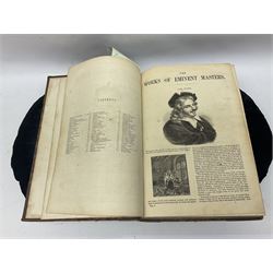 Collection of art reference books, including Works of Eminent Masters, Frank Brangwyn and His Works, Etching and Etchings etc 