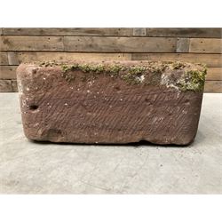 Small 19th century rectangular stone trough