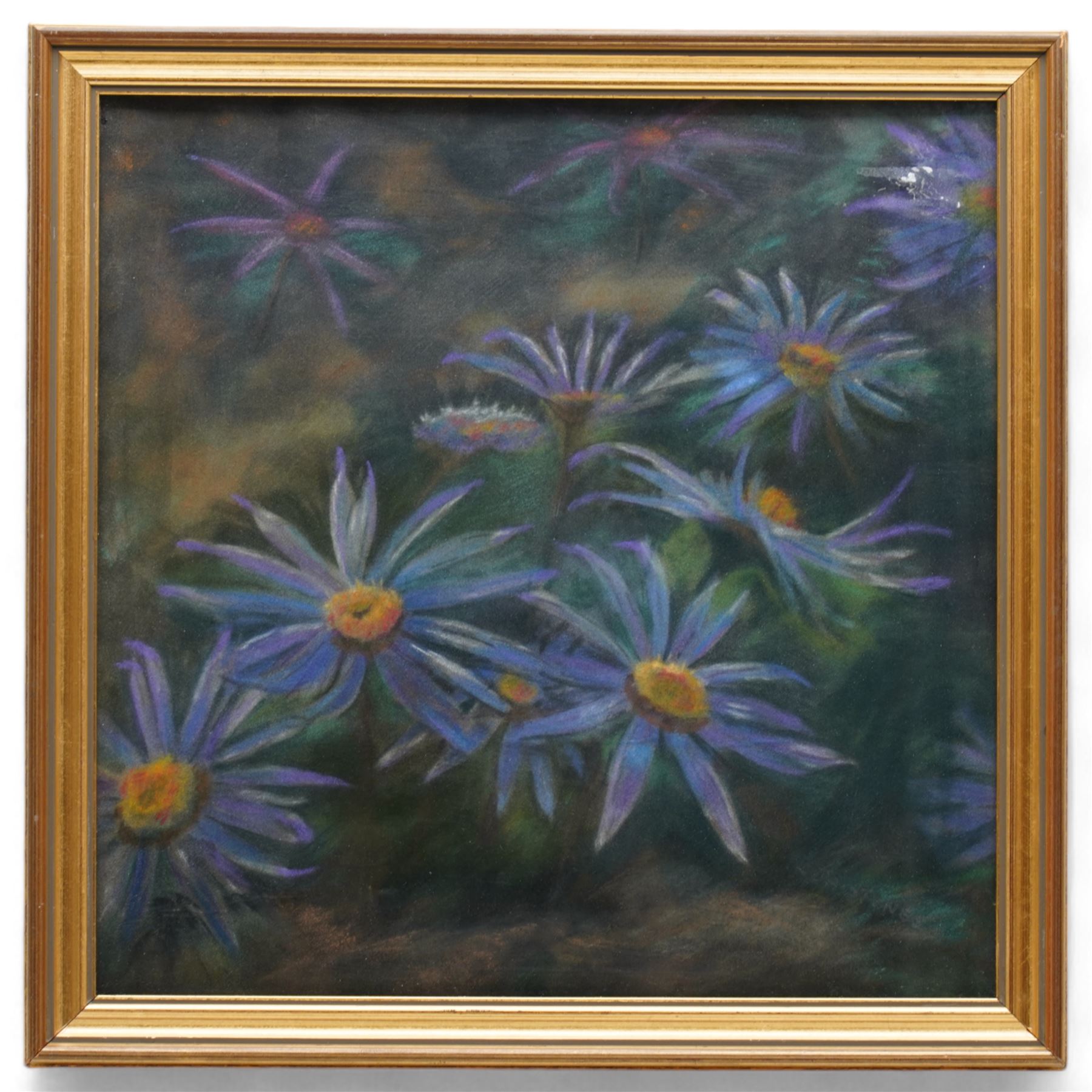 Christopher John Assheton-Stones (British 1947-1999): 'Shimmering Coneflowers', pastel signed, titled verso 37cm x 37cm