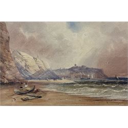 Henry Barlow Carter (British 1804-1868): Scarborough South Bay from Cornelian, watercolour signed and dated 1868, 16cm x 23.5cm