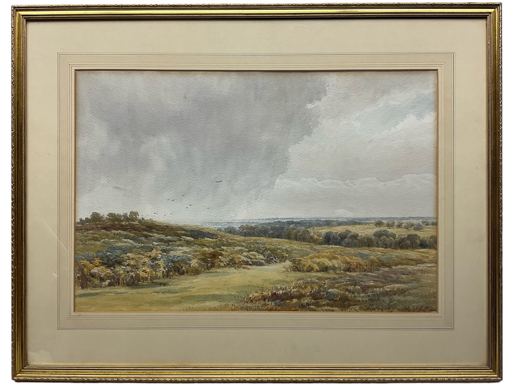 Richard Smith (British 19th century): Panoramic Rural Landscape, watercolour signed and dated 1888, 33cm x 49cm