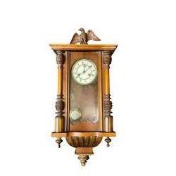 German 19th century walnut spring driven wall clock