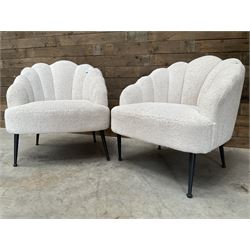 2 x Cloud armchairs, upholstered in beige fabric