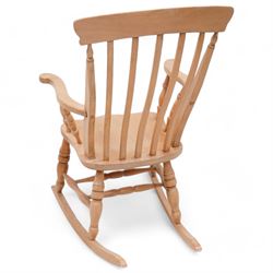 Victorian design solid beech farmhouse rocking chair 
