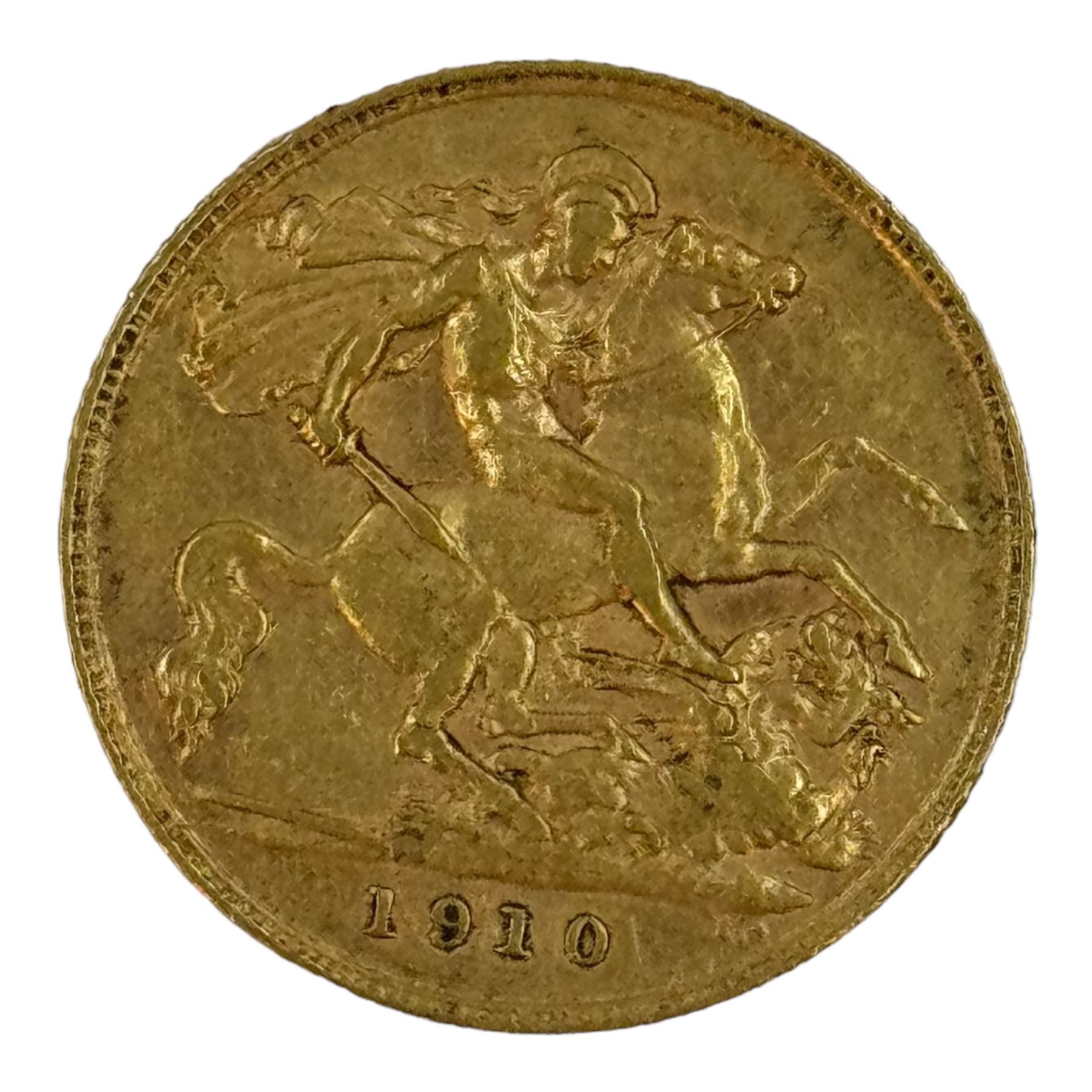 King Edward VII 1910 gold half sovereign coin