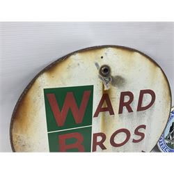 Ward Bros Sherburn Malton enamel sign, together with a Scarborough Hotels Association enamel sign, Malton sign D46cm 