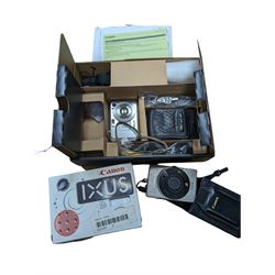 Casio Exilim EX-Z750 digital camera, and two Canon Ixus cameras, two examples boxed 