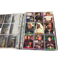 Large quantity of TV and Film related trading cards, including Star Trek, CSI, Aladdin, Buffy etc 