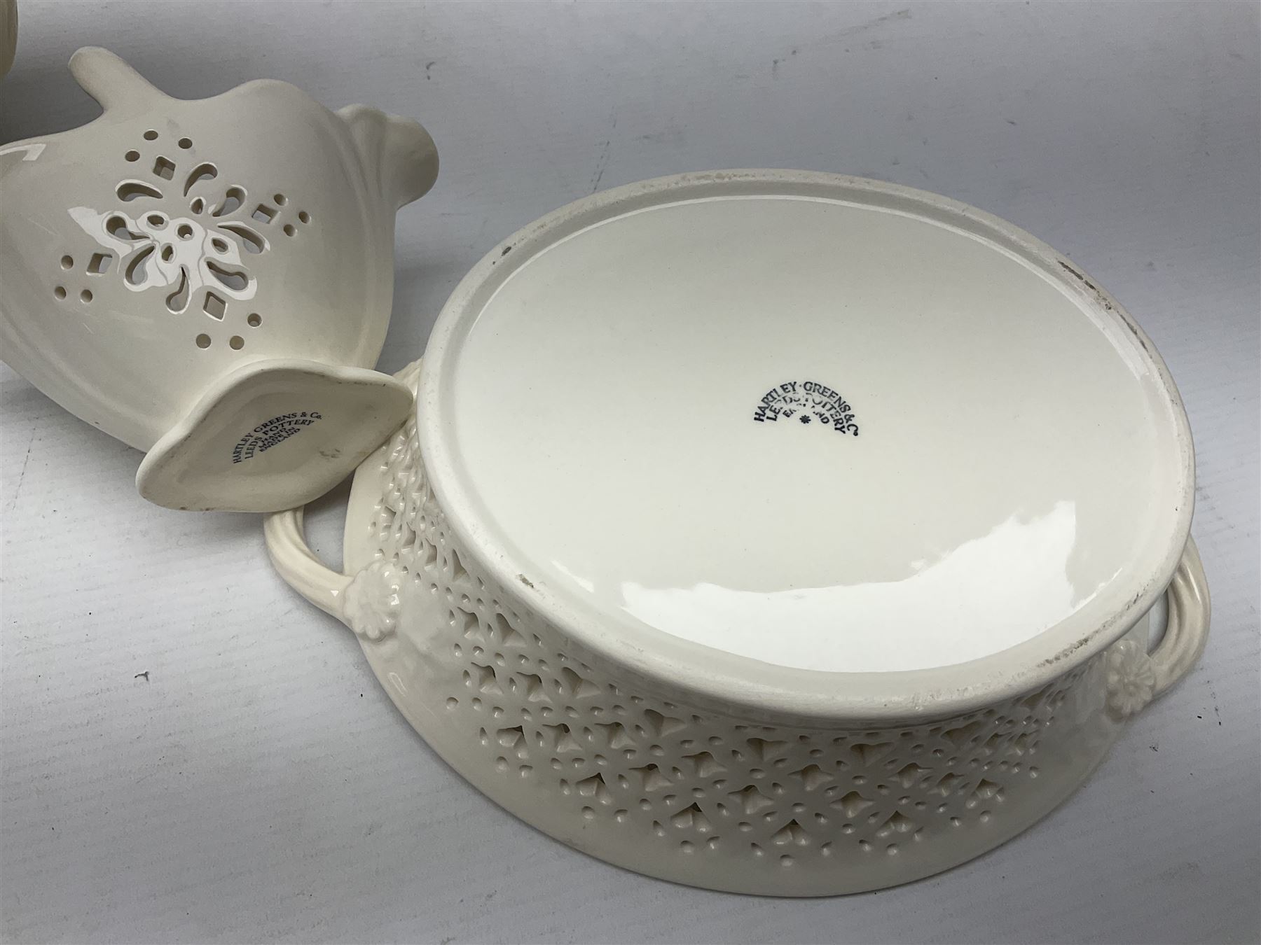 Royal Copenhagen basset hound, together with Coopercraft ram and Leeds Pottery creamware 