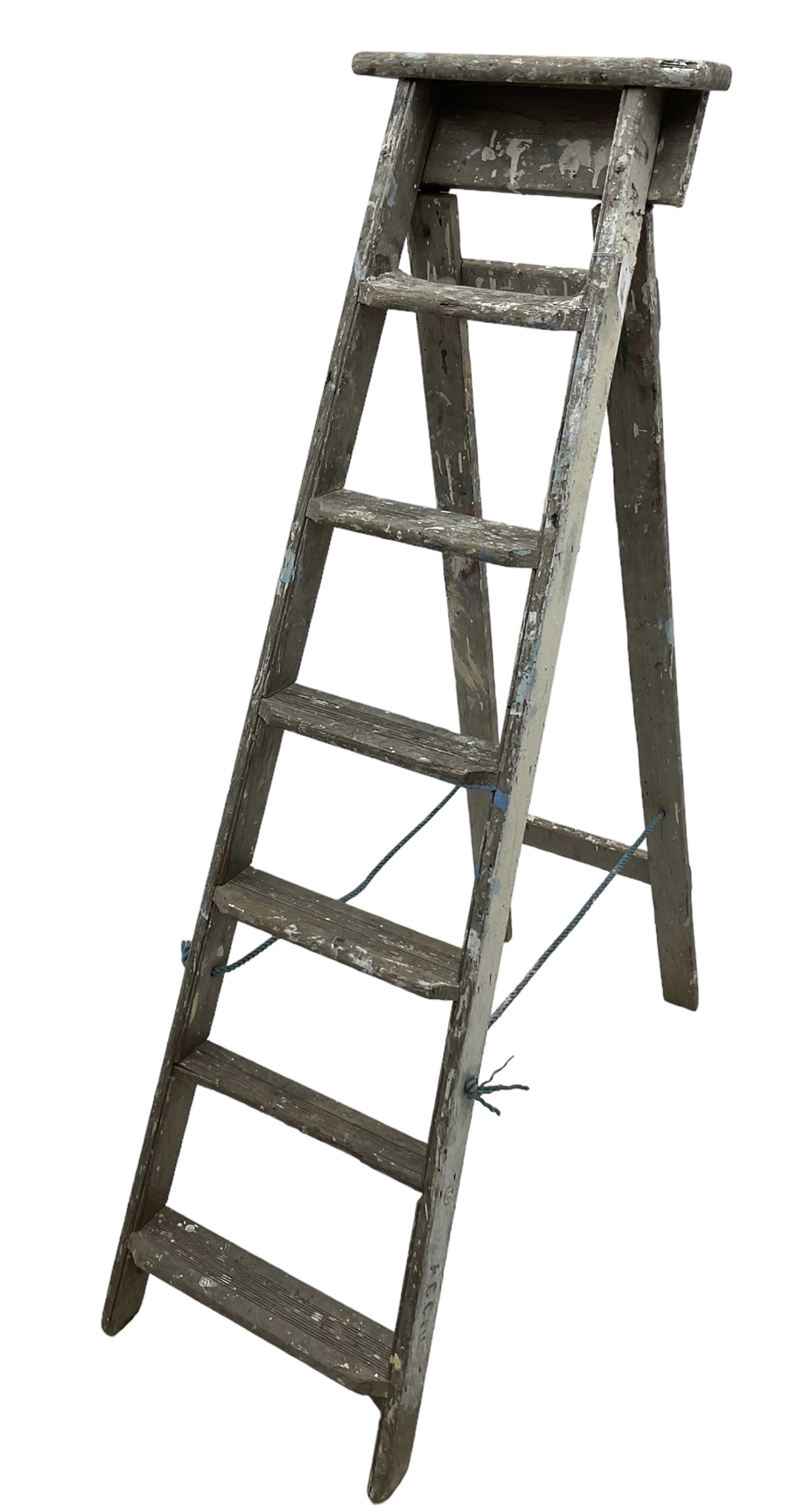 Vintage wooden step ladders 