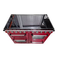 Smeg TR4110IRW Five ring induction cooker in dark red with grill and double ovens - THIS LOT IS TO BE COLLECTED BY APPOINTMENT FROM DUGGLEBY STORAGE, GREAT HILL, EASTFIELD, SCARBOROUGH, YO11 3TX