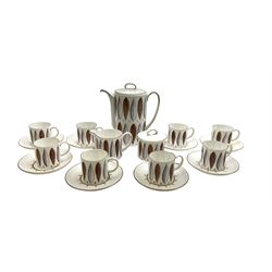 Susie Cooper C912 Hyde Park coffee set for eight, in one box
