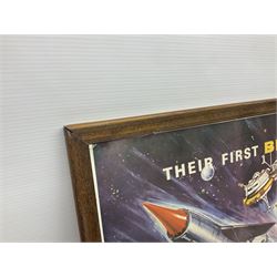 Thunderbirds Are Go Film Poster, 1980s reproduction of this classic 1966 movie poster, framed H73cm, L97cm