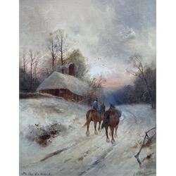 James Walter Gozzard (British 1888-1950): 'The Close of a Wintry Day', watercolour signed ...