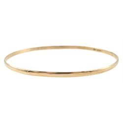 9ct gold bangle, Sheffield 1997