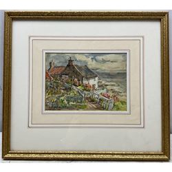 Rowland Henry Hill (Staithes Group 1873-1952): Lady Palmer's Cottage - Runswick Bay, watercolour signed and dated 1934, 12cm x 17cm