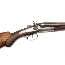 SHOTGUN CERTIFICATE REQUIRED - Belgian folding double barrel hammer shotgun with 76cm(30