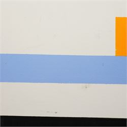 Iain Morris (British Contemporary) after Piet Mondrian (Dutch 1872-1944): Abstracts, triptych acrylics on canvas, signed and dated '15 - '17 verso 102cm x 76cm (3)