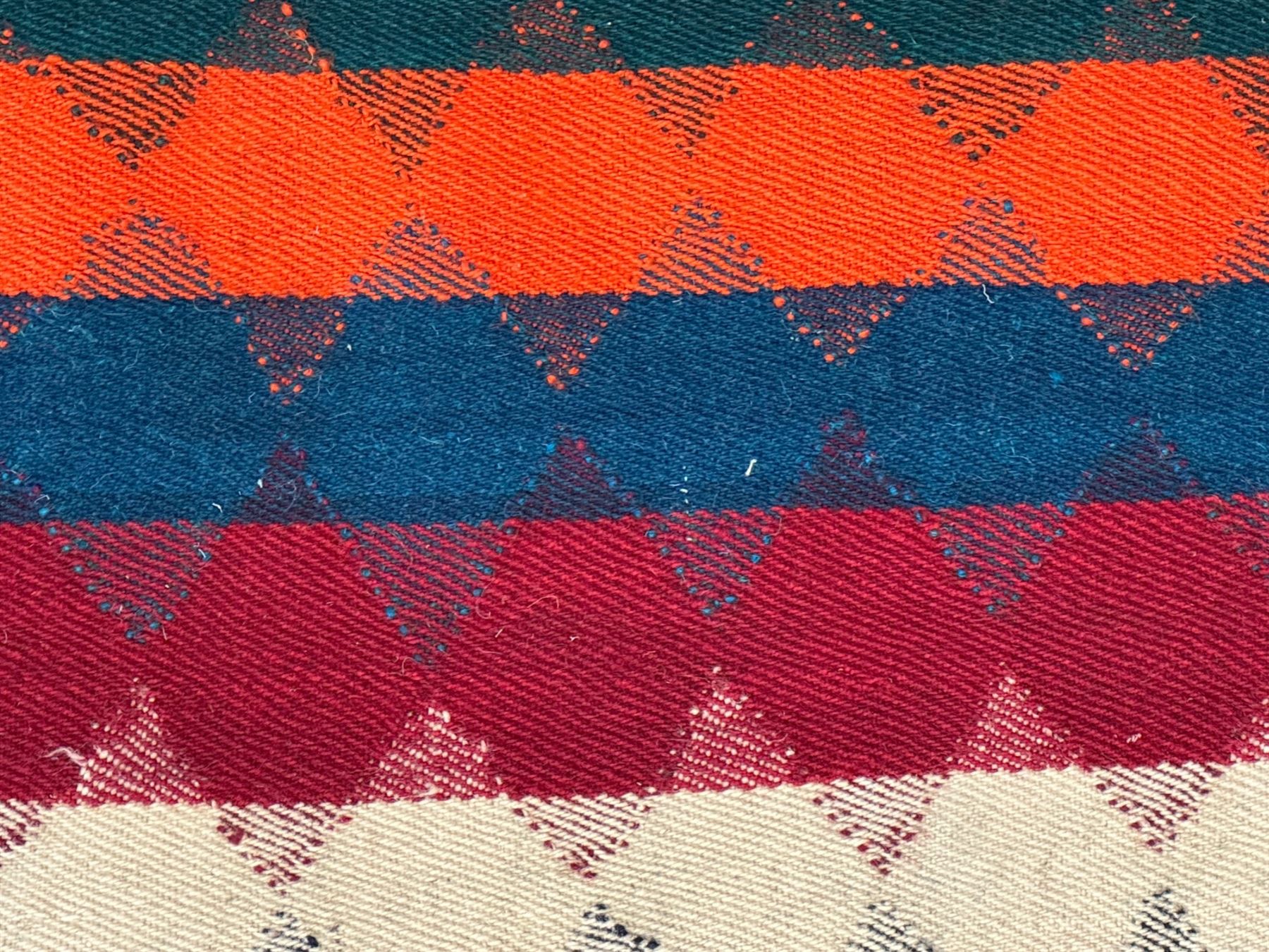 South West Persian Jajim Kilim rug decorated with multi-coloured stripes 