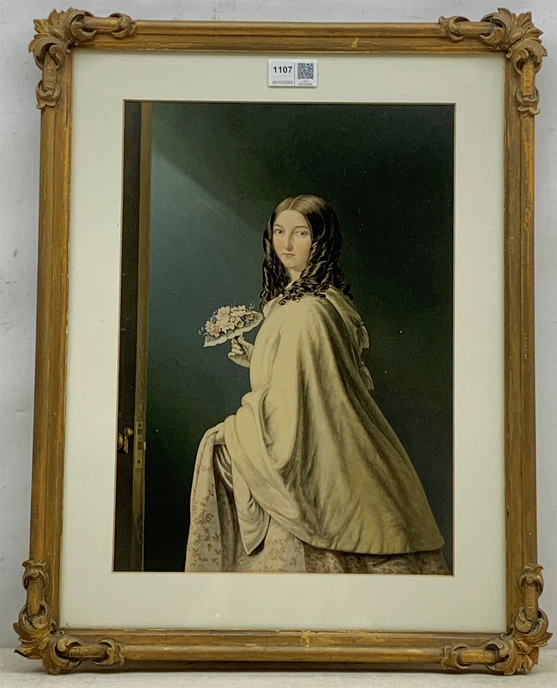 George Baxter: 'The Bride', mid 19th century colour print 36cm x 26cm