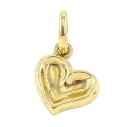 Links of London 18ct gold heart pendant / charm, hallmarked, with pouch