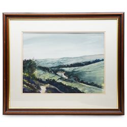 Ashley Jackson (Yorkshire 1940-): 'Surprise Video - Threshfield', watercolour signed, titled on accompanying certificate of authenticity 41cm x 55cm
Provenance: Purchased directly from the artist as part of his TV series 'A Brush with Ashley'