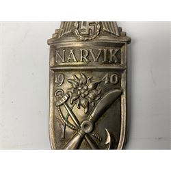 German Narvik arm shield dated 1940