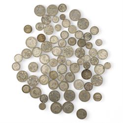 Approximately 610 grams of Great British pre 1947 silver coins, including sixpences, shillings, halfcrowns etc