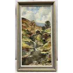 Ken Johnson (British 20th Century): Stepping Stones and 'Wheeldale Gill', two oils on board signed max 36cm x 43cm (2)