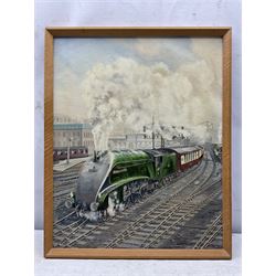 E Bolton (British 20th Century): Andrew K McKosh Steam Locomotive, oil on board signed and dated 1981, 49cm x 39cm 