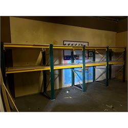 Commercial racking, four bays