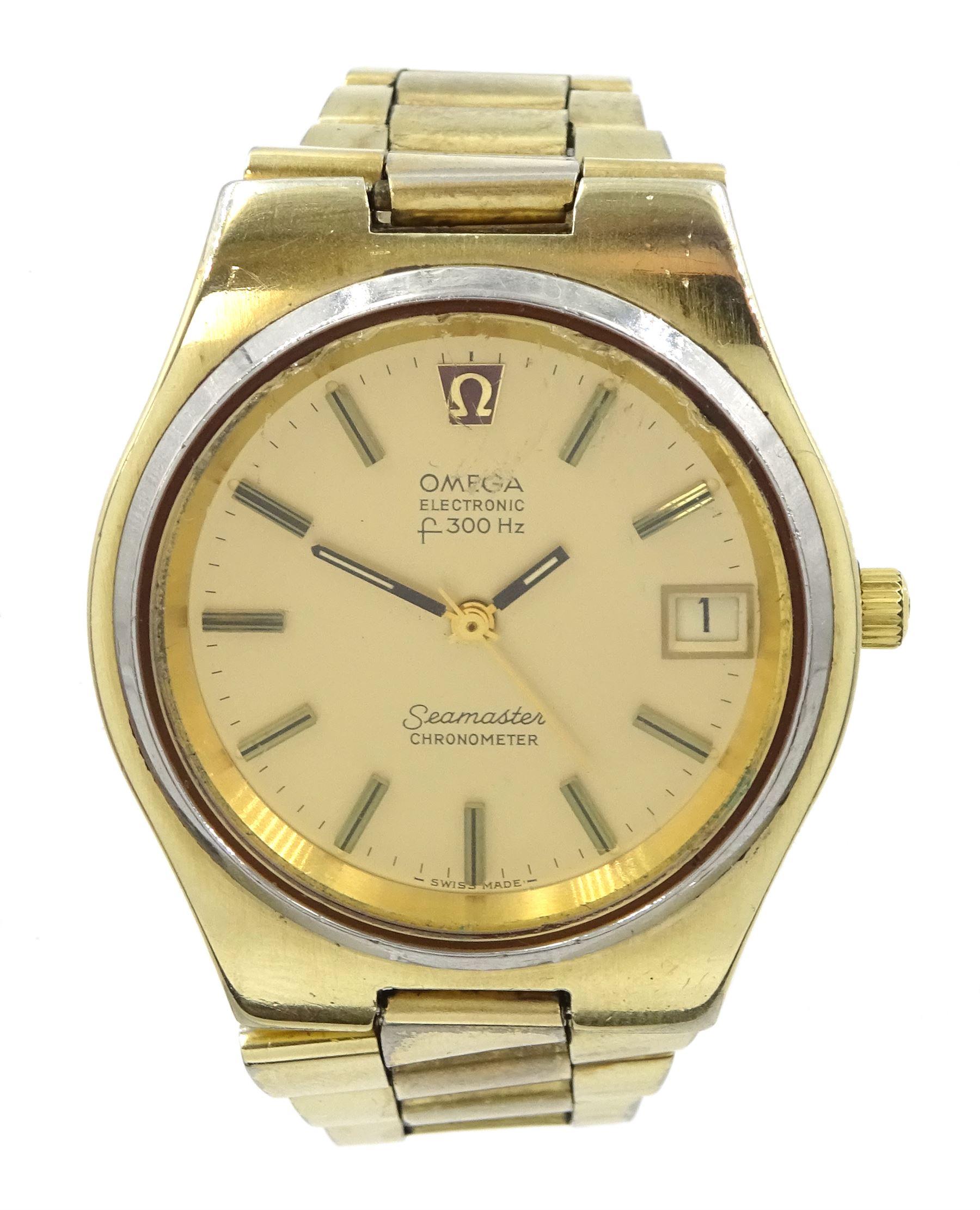 Omega electronic f300hz online chronometer gold